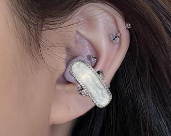 Oreillettes en cristal scintillant à breloque ultra argentée Bose, bijoux, cadeau chic pour petite amie, accessoire technique unisexe Bose pour casque, décoration de l'an 2000