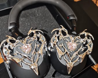 Housses Cyberpunk pour AirPods Max |  Lot de 2 accessoires pour coque AirPods Max en cristal Sweetheart, accessoire pour casque d'écoute