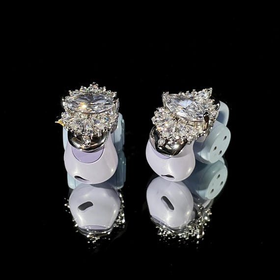 Earbuds Jewelry Bling Earbuds Rhinestone For Clip On Earbuds Open Ear ...