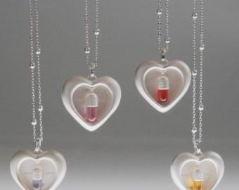 NFC Capsule Pendentif Collier pendentif en forme de coeur Musique Souvenir Cadeau Personnalisation numérique Chansons Vidéos Messages | Cadeau unique pour les mélomanes