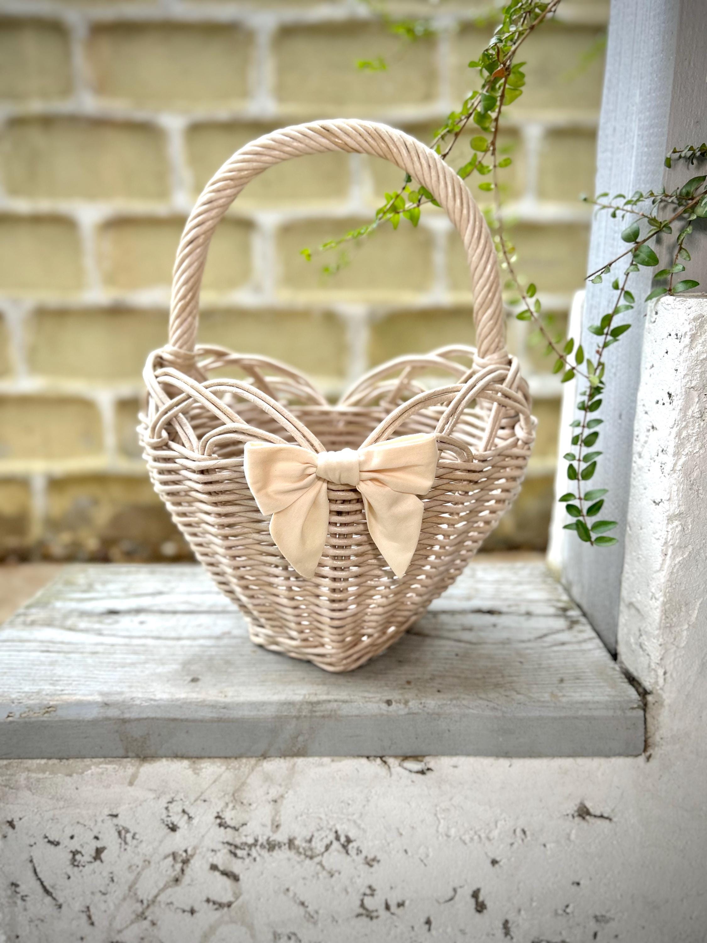 ハート型の籐かご - Etsy 日本