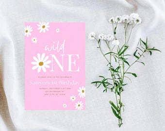 WILD ONE GIRLS -Editable Invitation