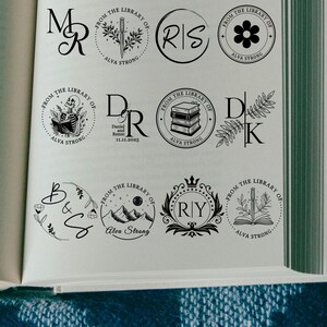 Timbro a rilievo personalizzato, Timbro a rilievo personalizzato, Timbro a rilievo con monogramma, Regali per amanti dei libri, Timbro per libri Ex Libris, Timbro a rilievo per buste, Regalo di laurea