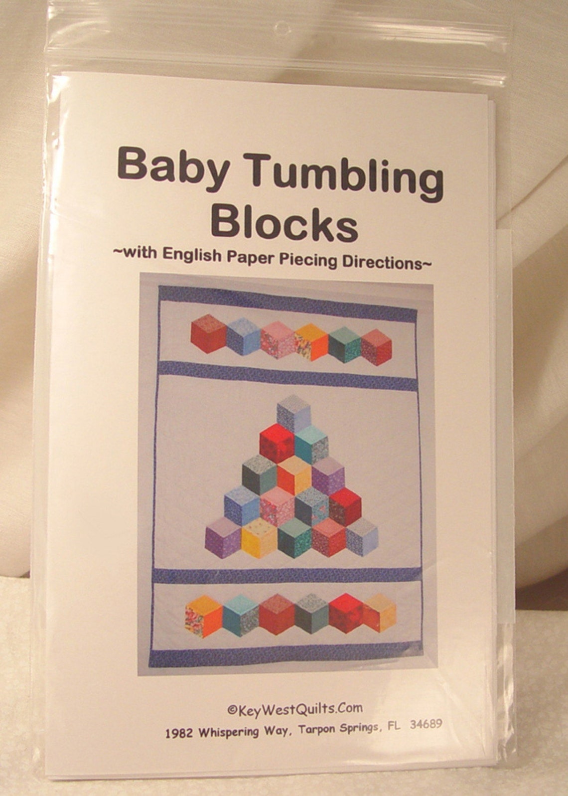 Baby Tumbling Blocks Quilt Pattern Etsy