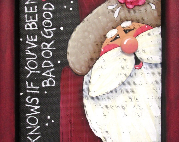 He Knows If You've Been Good or Bad Sign With Santa Claus - Etsy