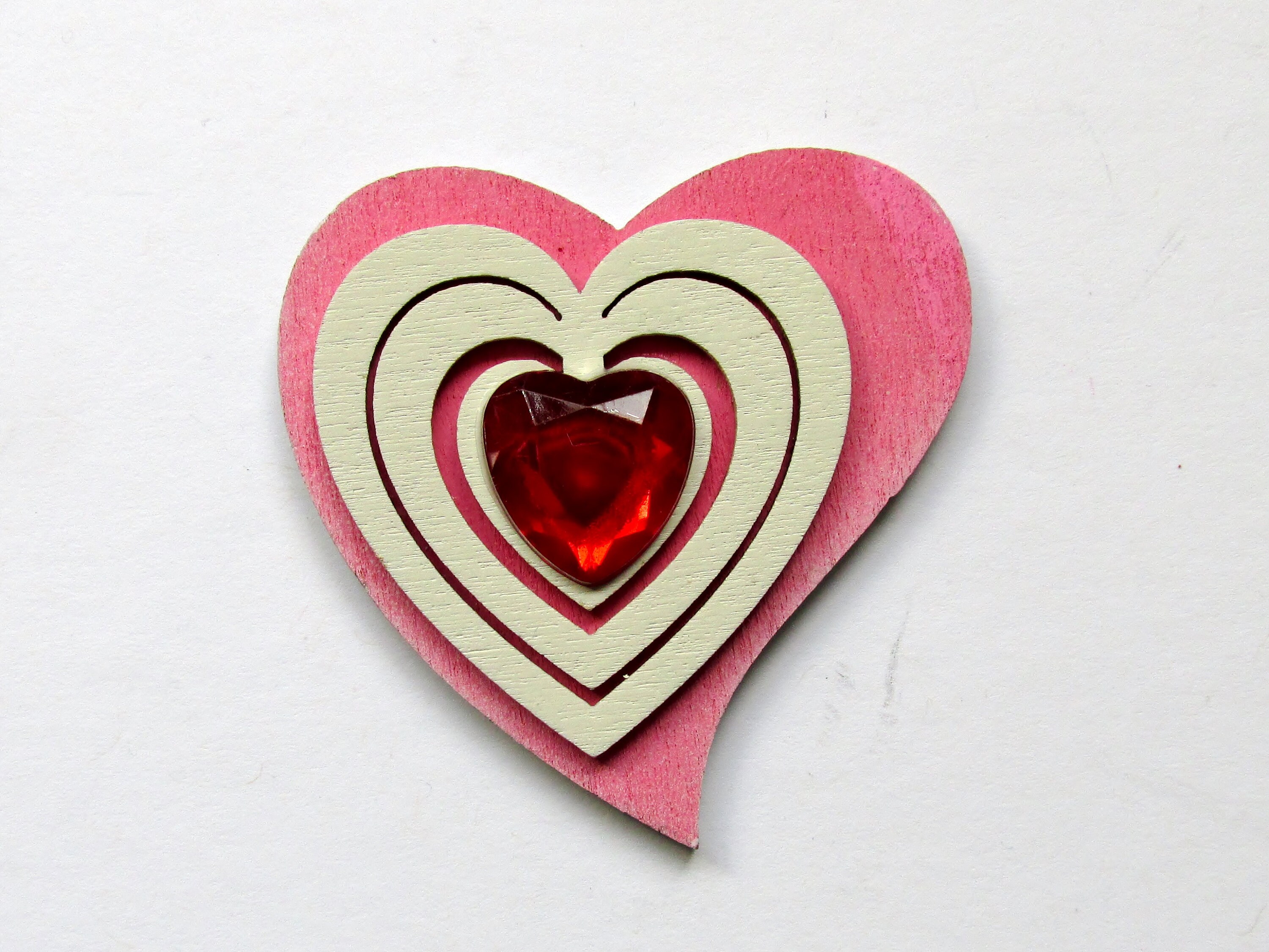 Valentine's Resin Balloon Pink and Red Heart Magnets Set of 9