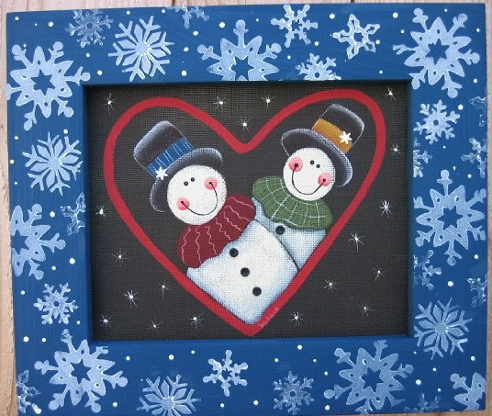 Pair of Snowman Tole Painting Pattern Winter TimeDecorative Etsy