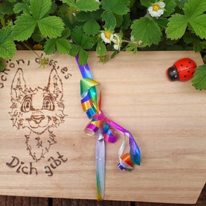 Klein snackbord, handgemaakte pyrografie, diverse motieven, kat, hond, konijn, verjaardagscadeau - kan op verzoek worden gepersonaliseerd