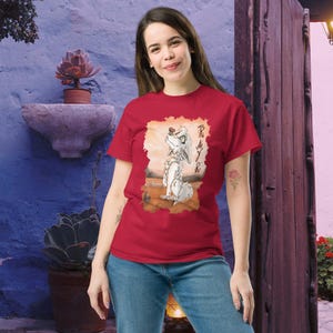 Comic-Design T-Shirt, kreatives Motiv cartoon Style Hund, Katze, Schmetterling, Geschenk, Geburtstag, Teens, Kinder, junge Mode, streetwear