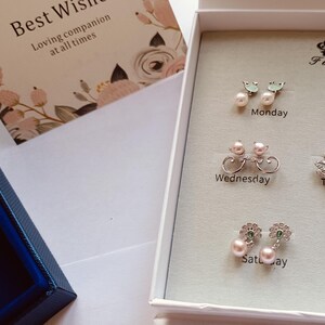 Süßwasser Zucchtwasser Perle Ohrring Set Schmuck baumeln und Hoop