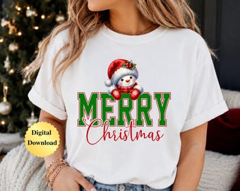 Digital Download Clipart PNG & JPG Clipart | Merry Christmas Snowman Clipart