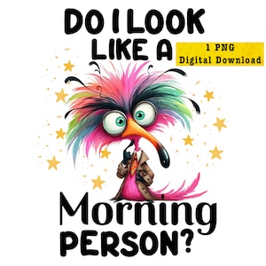 Digital Download PNG | Transparent Background | Do I Look Like A Morning Person | Humor PNG