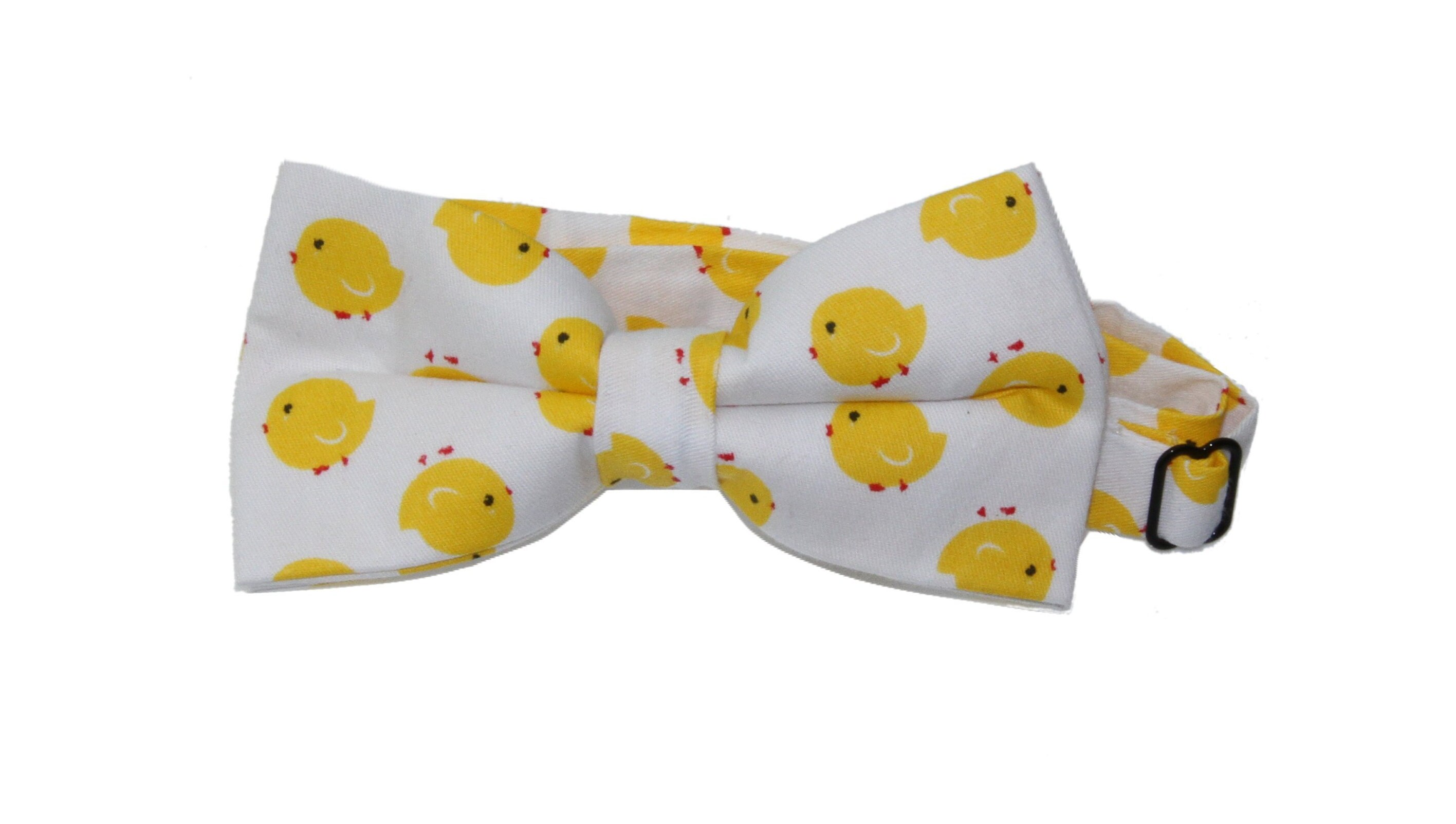 Men's White Yellow Baby Chicks Pre-Tied Bow Tie Adult | Etsy