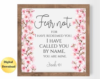 Digital Download PNG & JPG | Isaiah 43:1 Scripture Bible Verse Graphic Digital Download