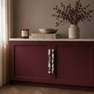 Calacatta Viola Marmor-Schrankknauf, luxuriöser Schubladengriff, Steinbeschläge