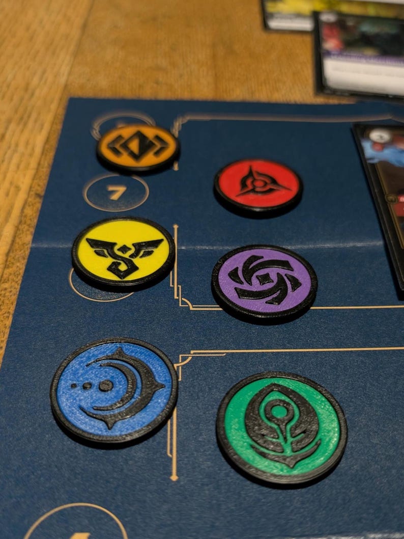 Riftbound: League of Legends Rune Point and Buff Tracking Tokens - Etsy