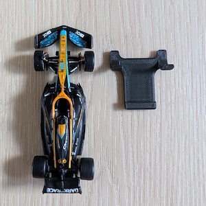Wall mount display for 1/64 scale F1 die cast model cars (Tarmac brand) - Easy, no hole installation - includes 3M Command Strip