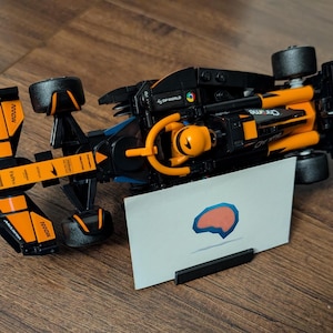 Visitekaarthouder en bureaudisplay voor Lego F1 Speed Champions-auto