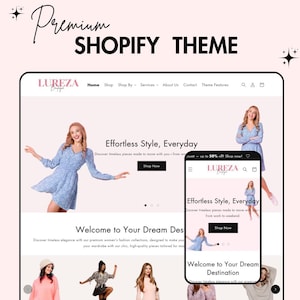 Lureza - Shopify Theme 2.0 For Clothing Shop- Pink Shopify Theme - Premium Multipurpose Shopify Theme - Minimalist, Modern Shopify Theme