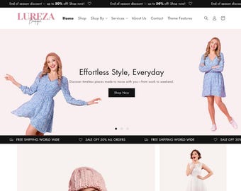 Lureza Pink Shopify Theme 2.0 – Dameskledingboetiek
