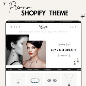 Zorelle - Shopify Theme 2.0 Für Schmuckgeschäft - Premium Mehrzweck Shopify Theme - Minimalistisches, modernes Shopify Theme - Schwarzes Shopify Theme
