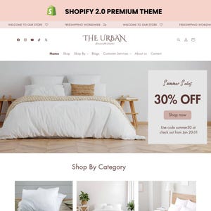 Urban Shopify 2.0 Theme - Bedding & Home Decor