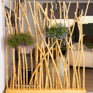 Japanese Decor for Home – Handmade Wood Room Divider | Zen Interior Partition | Wabi-Sabi Style Panel | Japandi Folding Screen