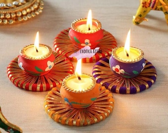 Designer Tealight Candles – Festive Home Decor & Gifting | Diwali, Pooja, Wedding, Mehndi, Corporate Gifts | Assorted Colors | Diwali Decor