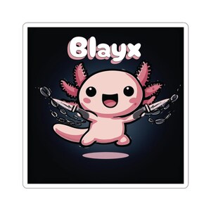 Cute Blayx Character Kiss-Cut Stickers | Fun Decorative Decals for Laptops, Journals, Water Bottles, Gifts, Kids & Friends
