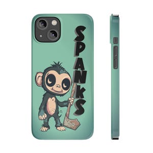 Funda para iPhone con diseño de azotes, divertida funda para iPhone con diseño de mono y cerdo, con un bonito y extraño personaje de Chaos Buddies, carcasa protectora brillante con diseño de animales kawaii.