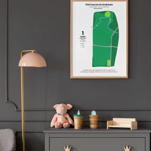 Carte personnalisée du 1er trou du St Andrews Old Course