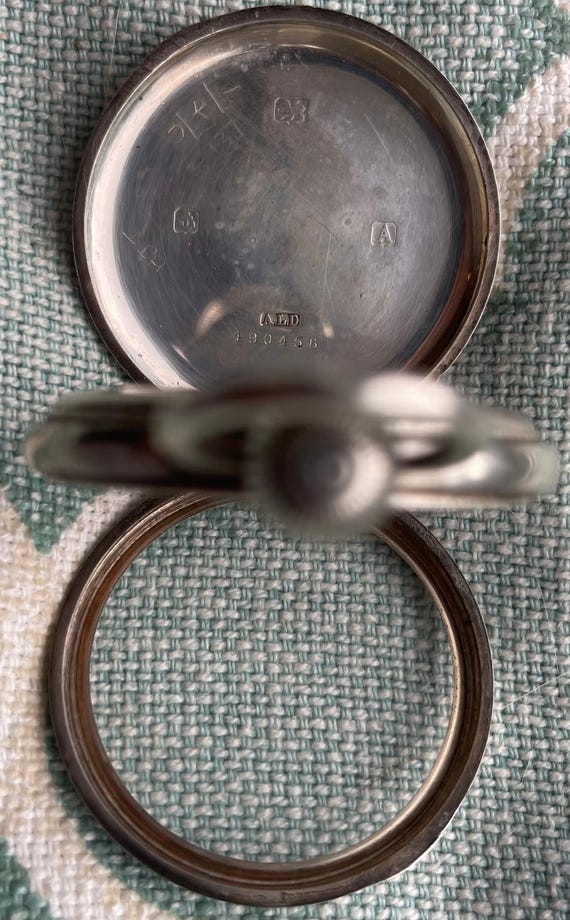 1920s Swiss Antique Men's Pocket Watch in solid s… - image 6