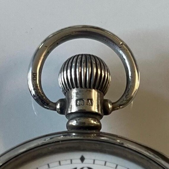 1920s Swiss Antique Men's Pocket Watch in solid s… - image 2