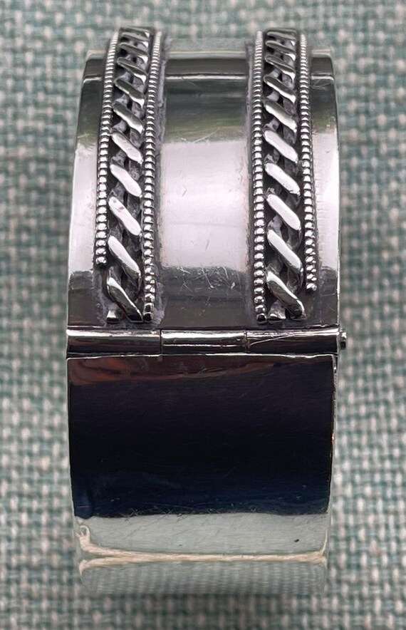 Victorian Solid Sliver Cuff Bracelet/Bangle - Stu… - image 3