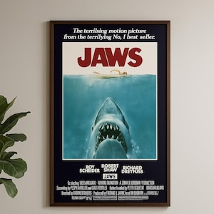 Póster original de la película JAWS / Póster clásico de película I Póster clásico vintage de Spielberg
