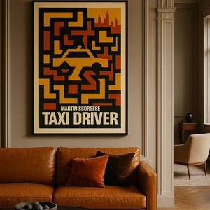 Poster di Taxi Driver l Stampa in edizione limitata / Arte cinematografica classica retrò l Poster di film classici I Opera d'arte originale