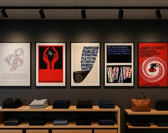 Ensemble d'affiches de film Saul Bass : impressions d'art moderne Mid-Century (téléchargement numérique, 5 tailles)