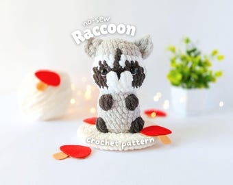 No-Sew Raccoon Amigurumi Crochet Pattern – Woodland Raccoon PDF