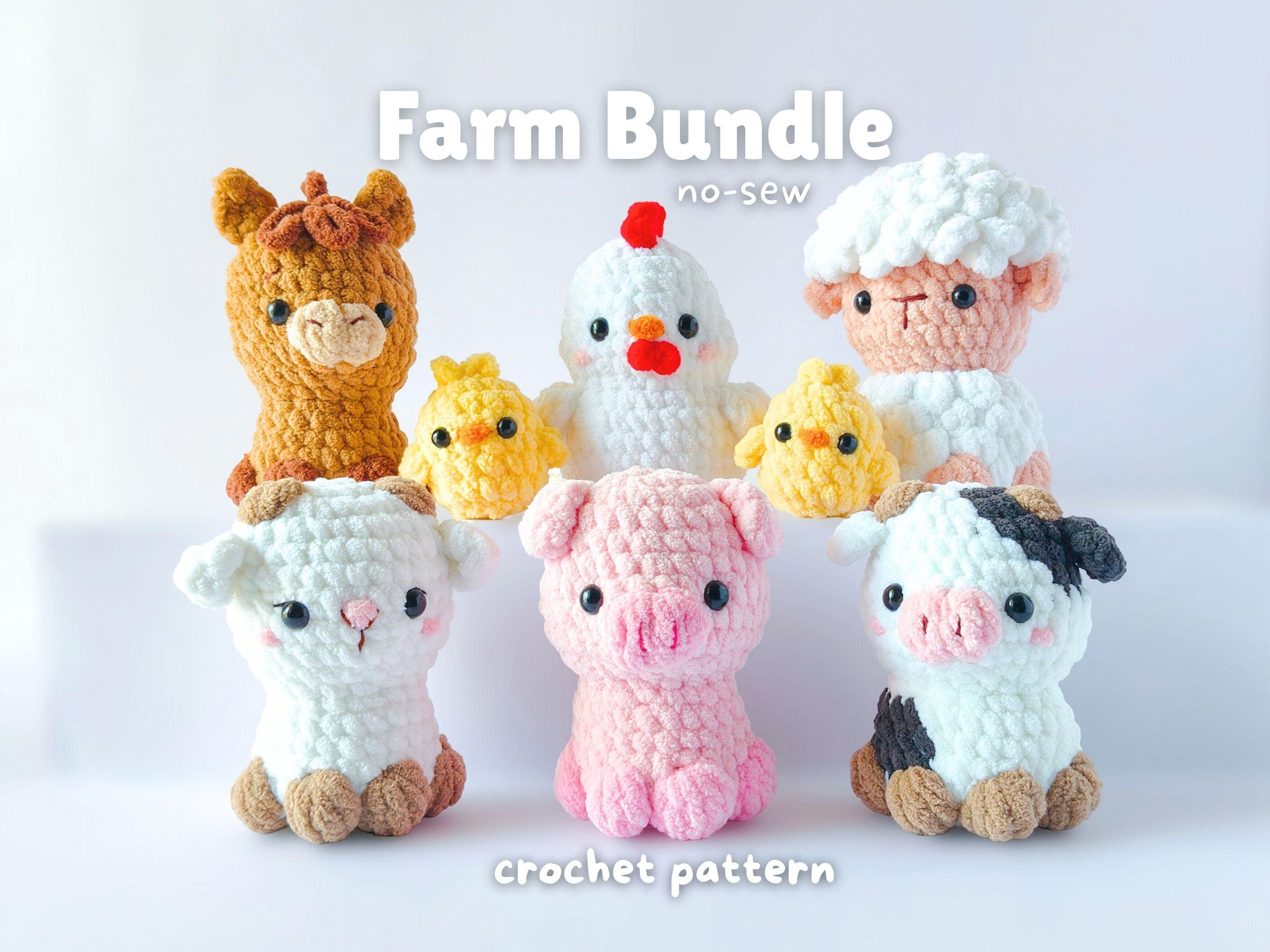 40 Animal Crochet Patterns for Cute Gifts, Nursery Decor, and Cozy Makes 10 No-Sew Farm Animals Amigurumi Bundle