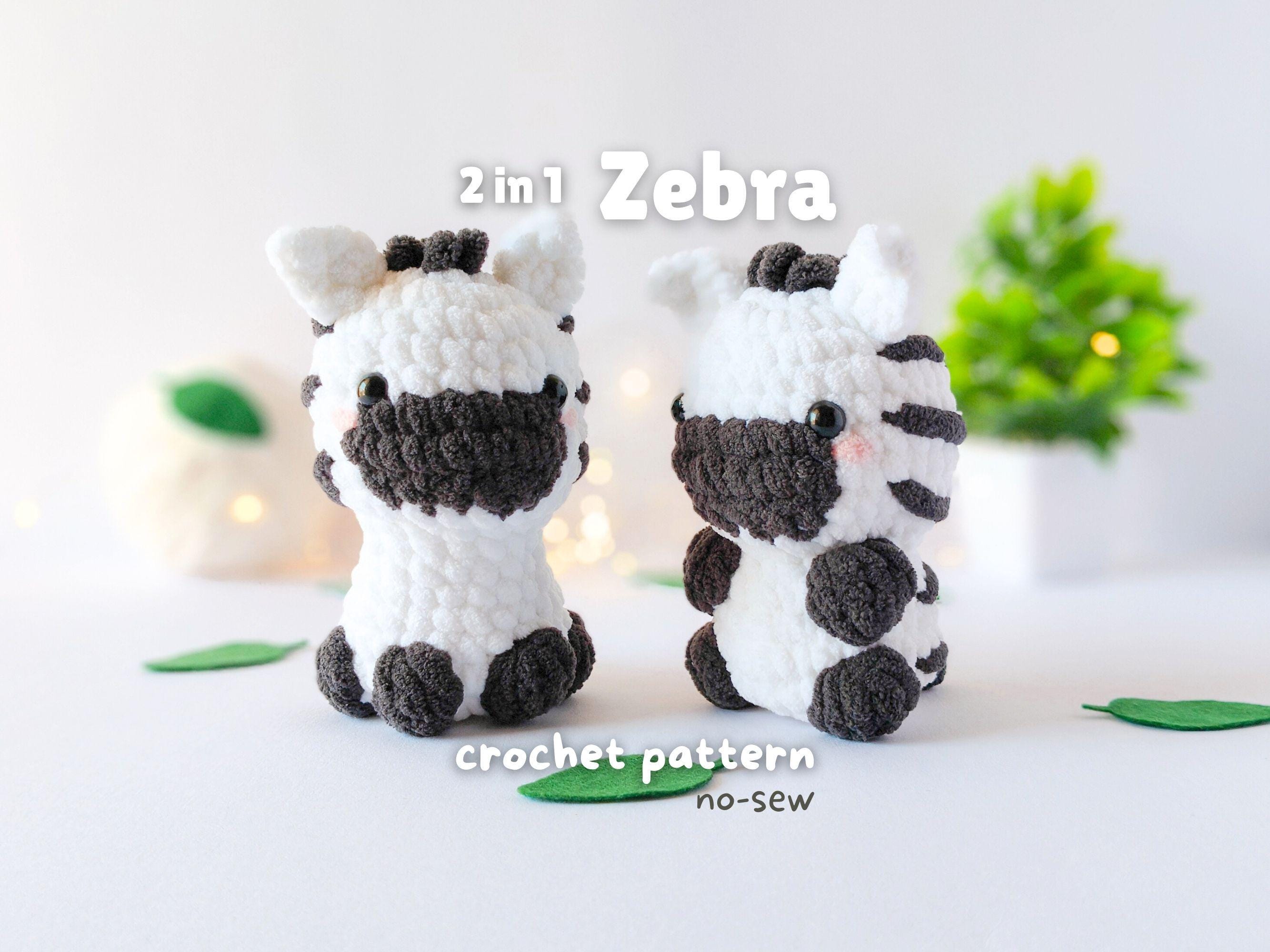 40 Zebra Crochet Patterns for Amigurumi, Blankets, Nursery Decor, and Handmade Gifts 17 No-Sew Zebra Amigurumi Crochet