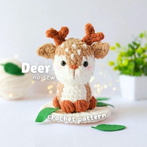 Padrão de crochê amigurumi de veado sem costura – Veado da floresta (PDF)