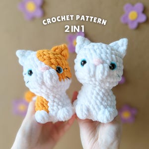 No Sew Crochet Cat Amigurumi Pattern: 2-in-1 PDF (Beginner Friendly)