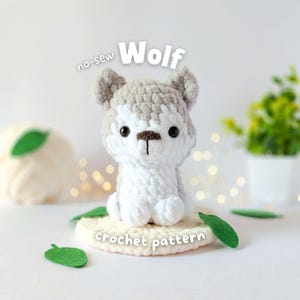 Virkmönster för Amigurumi utan symönster till varg – Woodland Wolf PDF