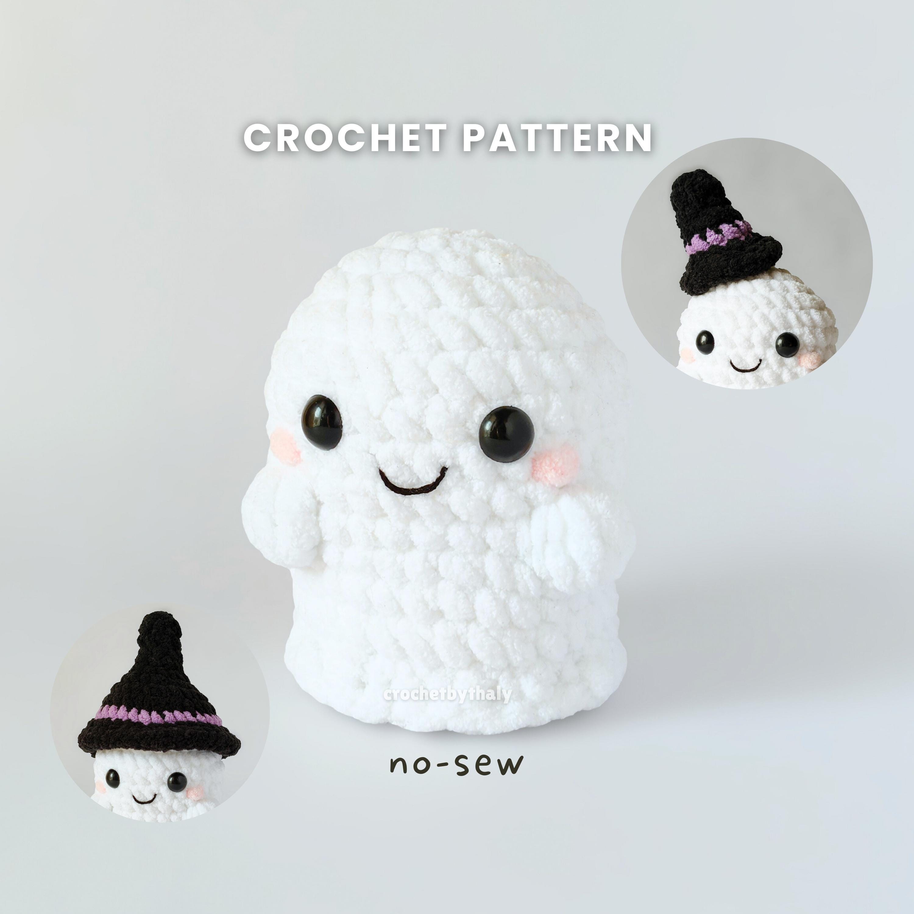 40 Crochet Witchy Stuff Patterns with Hats, Bats, and Ghosts 40 No-Sew Ghost Amigurumi