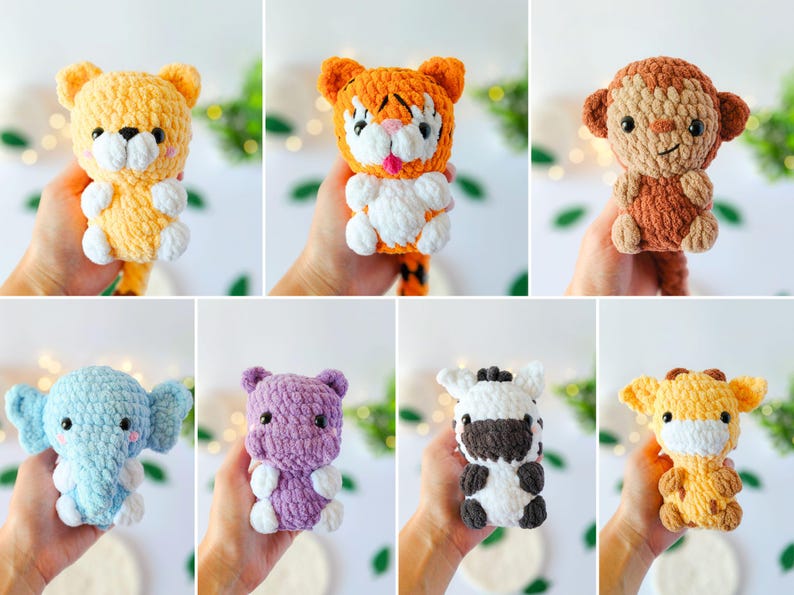 14 in 1 - Safari Häkelanleitung - Amigurumi ohne sew (PDF) Bild 4