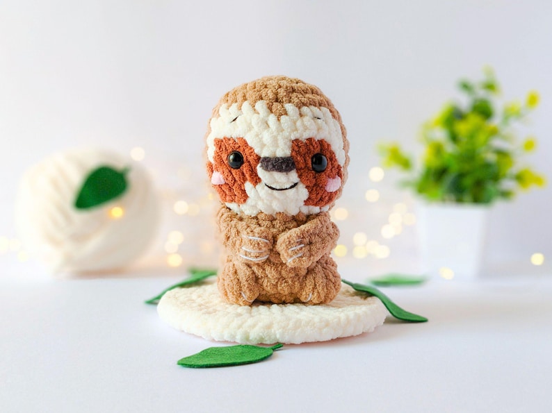 No-sew Sloth Amigurumi Crochet Pattern – Beginner Sloth Plush PDF - Etsy