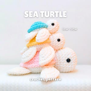 Sea Turtle Amigurumi Crochet Pattern – Mini, Small & Medium (PDF)