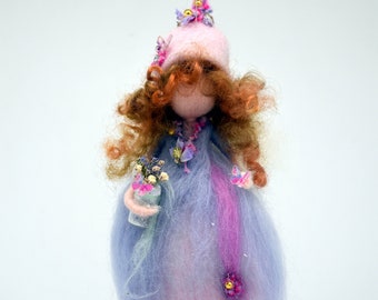 Waldorf-inspired needle felted fairy