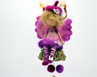Waldorf inspired ornament Needle felted fairy