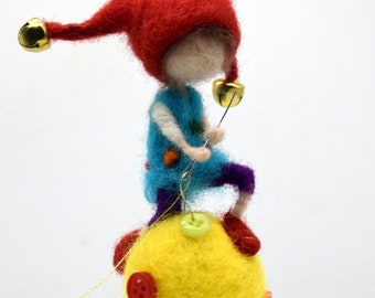 Needle Felted Fairy Ornament – Waldorf Inspired Christmas Decor